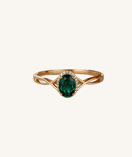 Moissanite Halo Ring